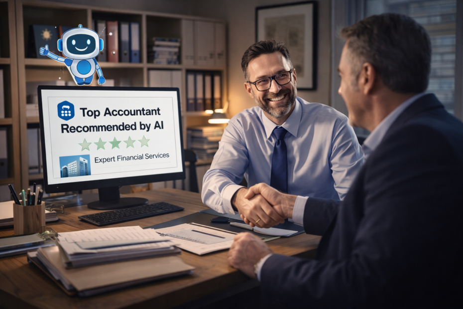 AI visibility for local businesses illustrated through AI-driven recommendations